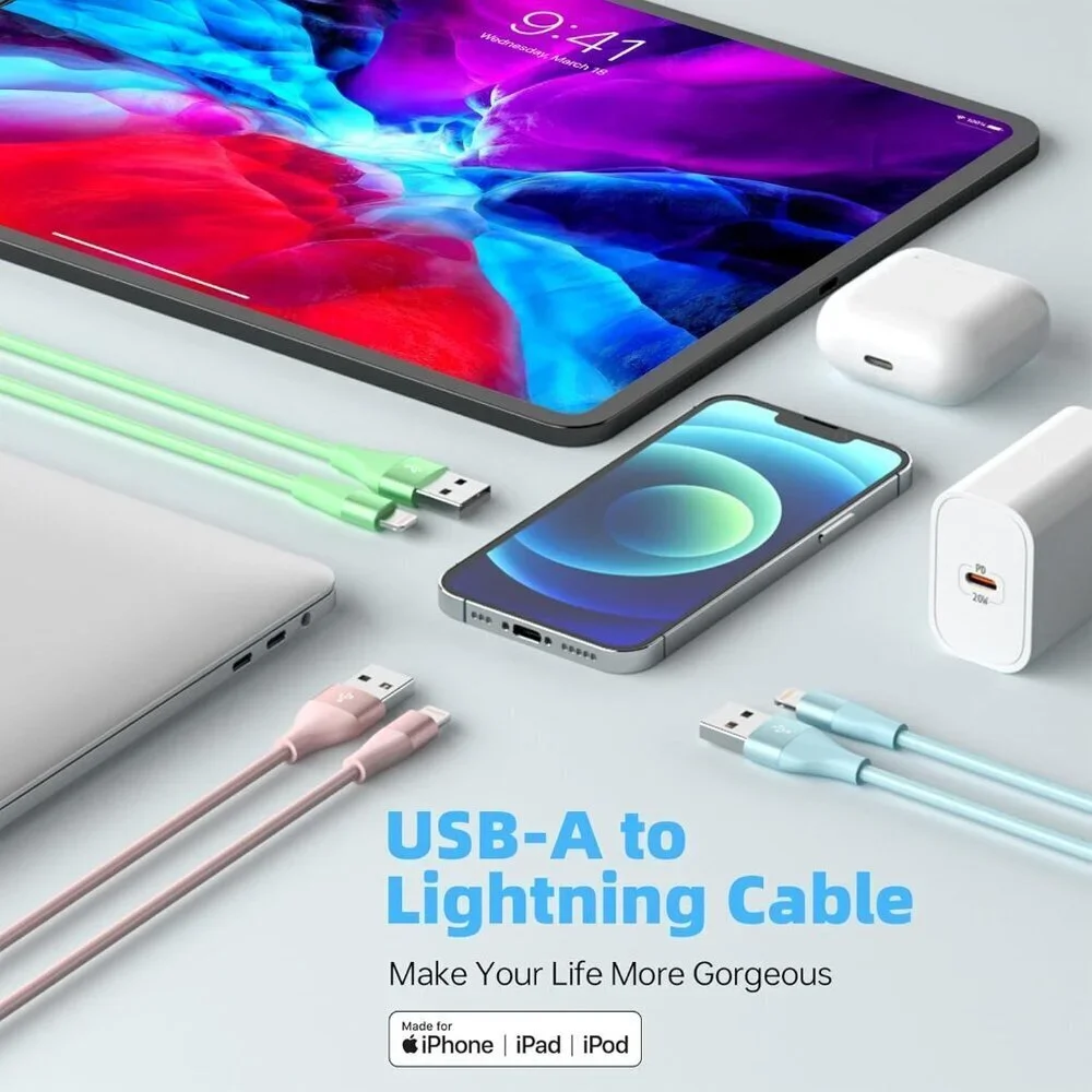 iPhone Charger 3Pack 10 FT Apple MFi Certified Lightning Cable Fast Charging iPh